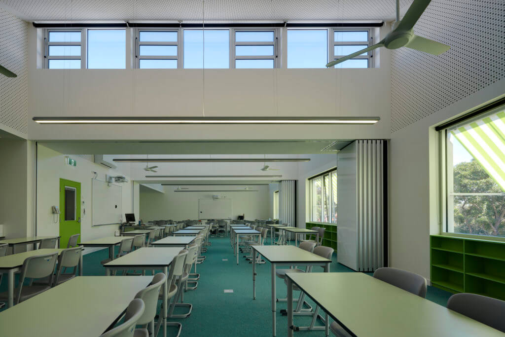 Spacious and bright secondary school classes